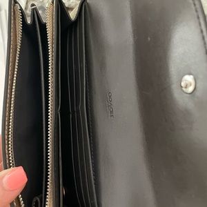 Gold and snakeskin Coach wallet